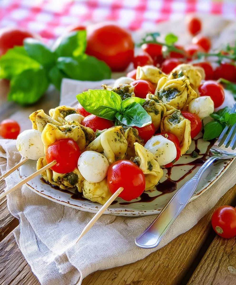 Tortellini Spieße Tomate Mozzarella