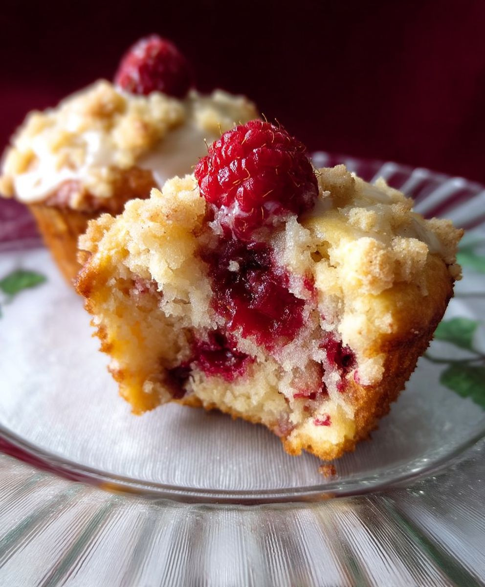 Himbeer Zitronen Muffins Streusel