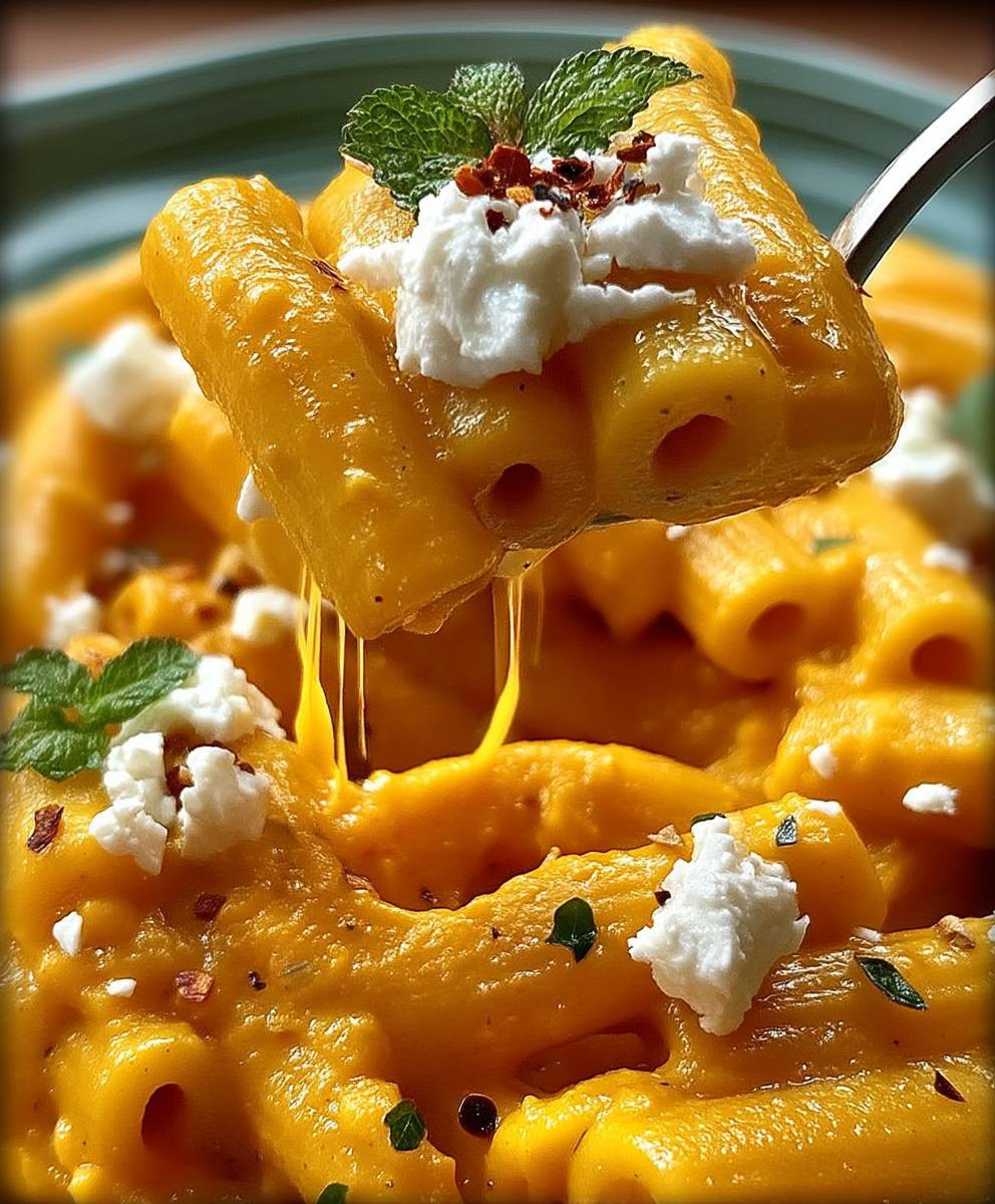 Kürbis Pasta Feta Hokkaido