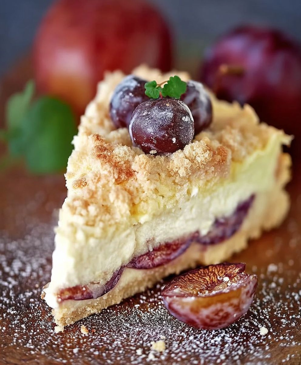 Zwetschgen Zimtkäsekuchen Streusel