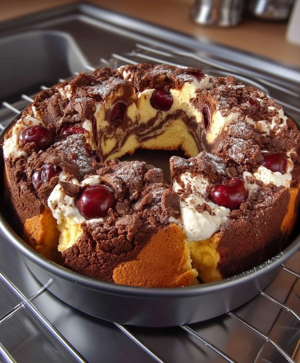 Marmorkuchen mit Kirschen backen