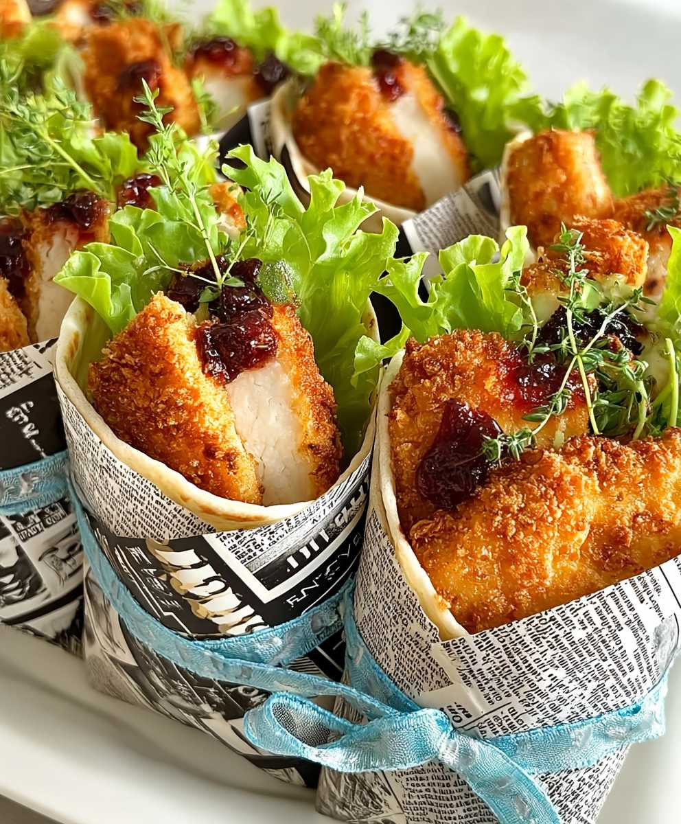 Mini Schnitzel Wraps