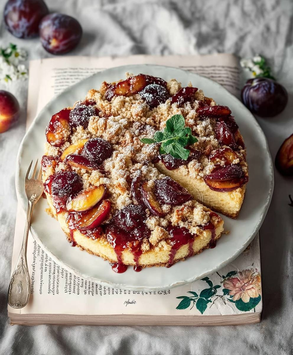 Zwetschgenkuchen Rührteig Streusel