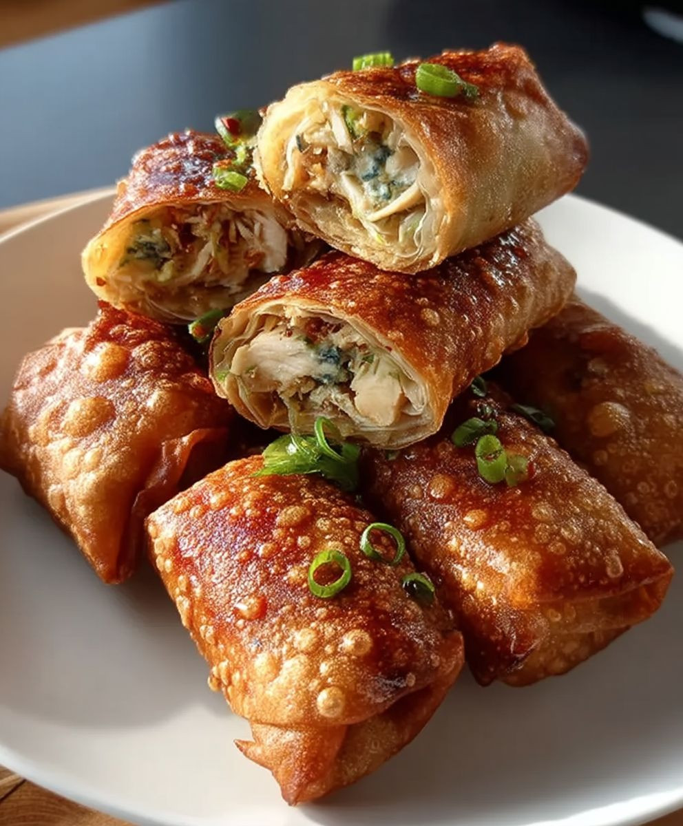 Heißluftfritteuse Hähnchen Frühlingsrollen