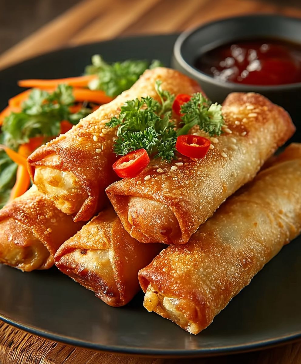Frühlingsrollen Heißluftfritteuse Gemüsefüllung