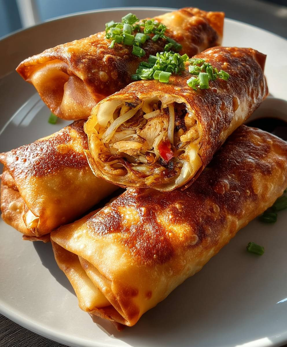 Heißluftfritteuse Hähnchen Frühlingsrollen