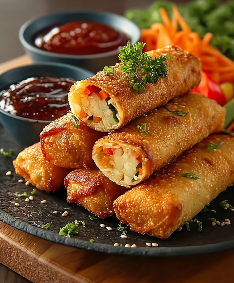 Frühlingsrollen Heißluftfritteuse Gemüsefüllung