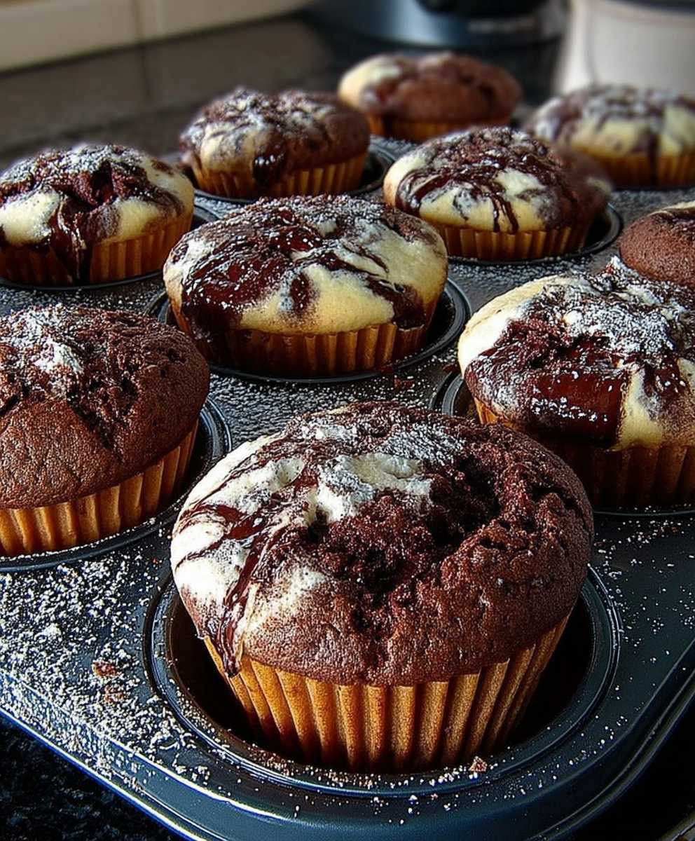 Schoko Käsekuchen Muffins
