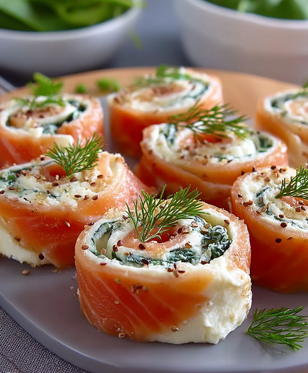 Lachs Frischkäse Röllchen schnell