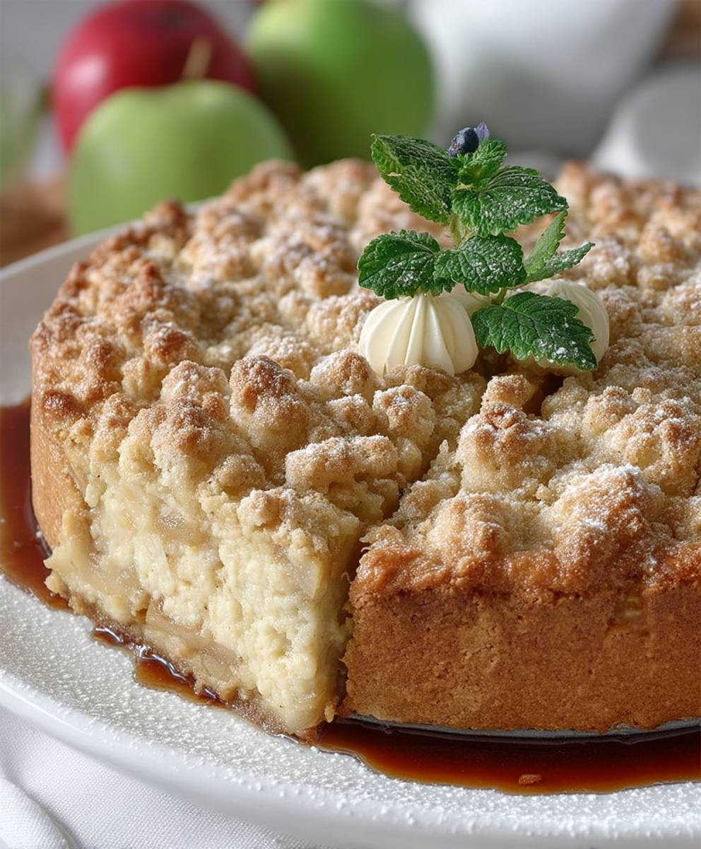 Apfel Pudding Kuchen