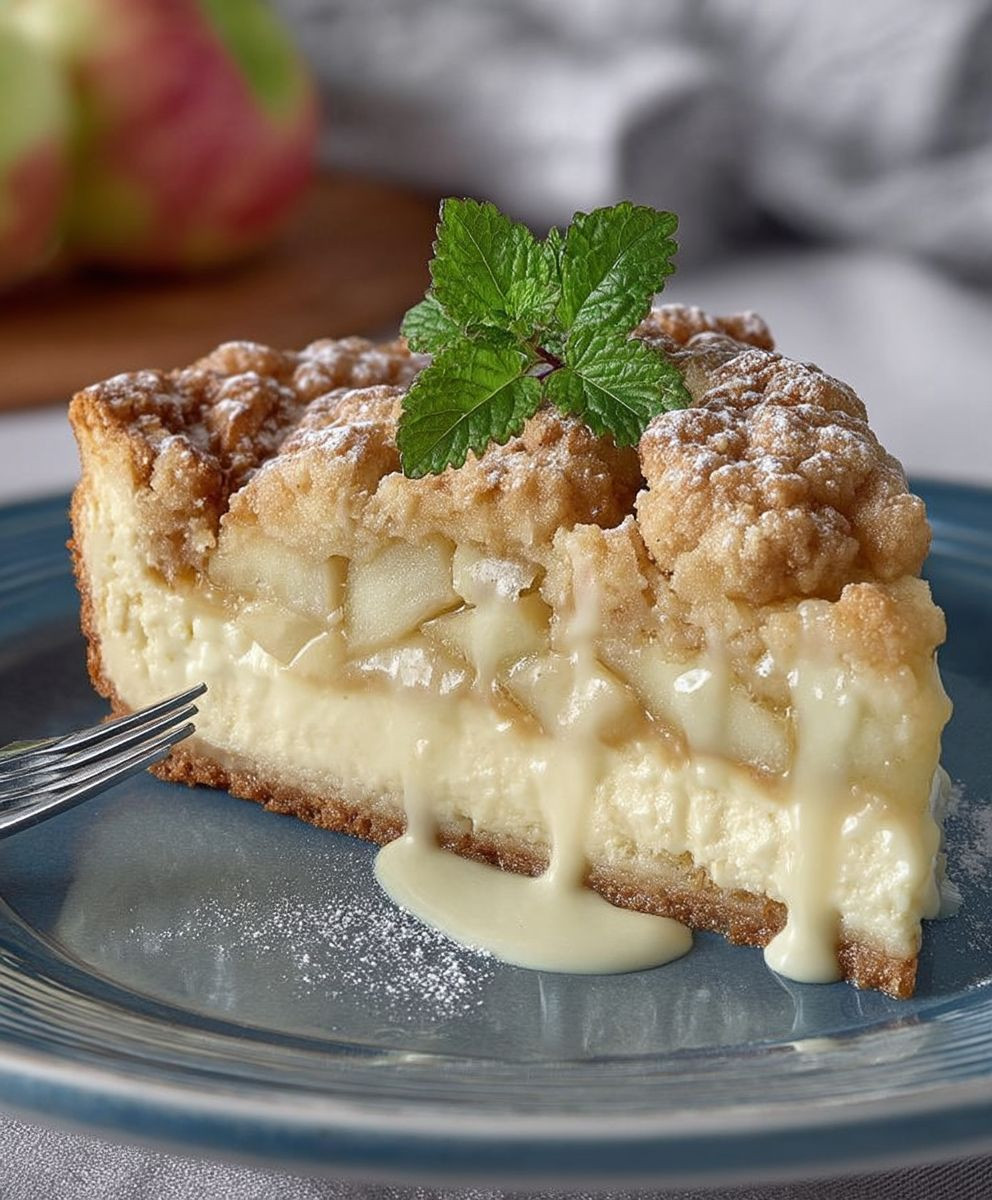 Apfel Pudding Kuchen