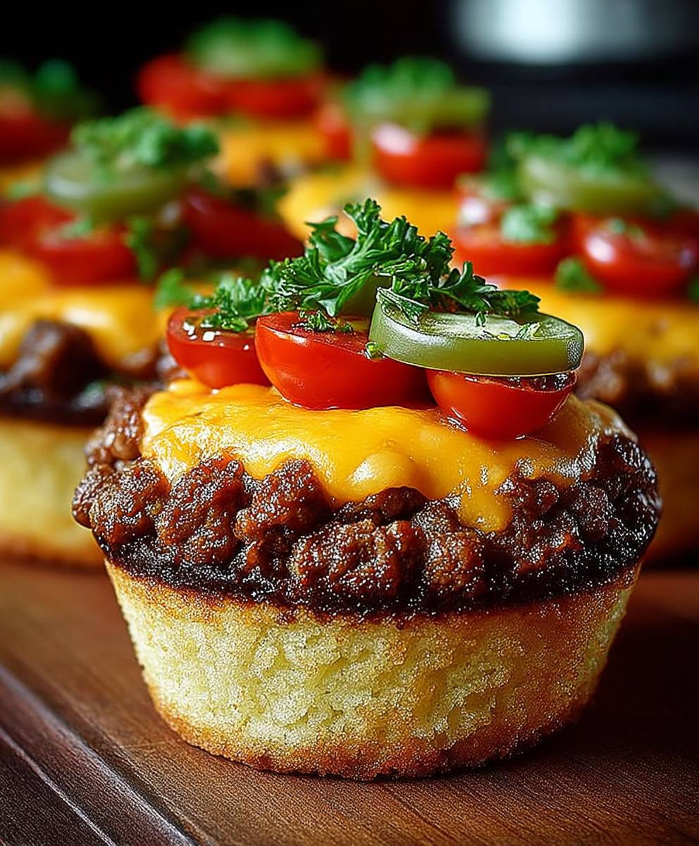 Cheeseburger Muffins backen