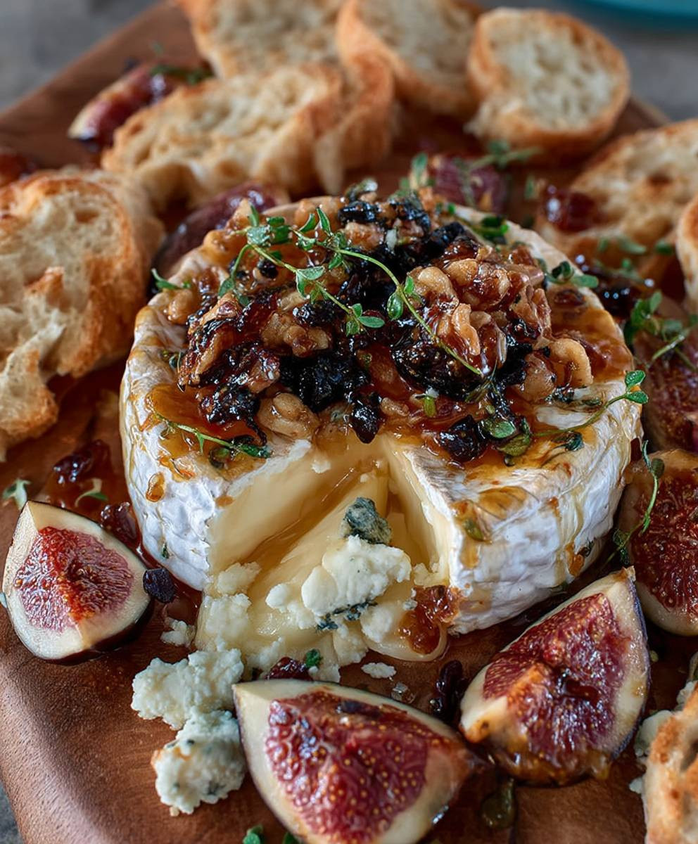 Gebackener Brie mit Feigen Honig