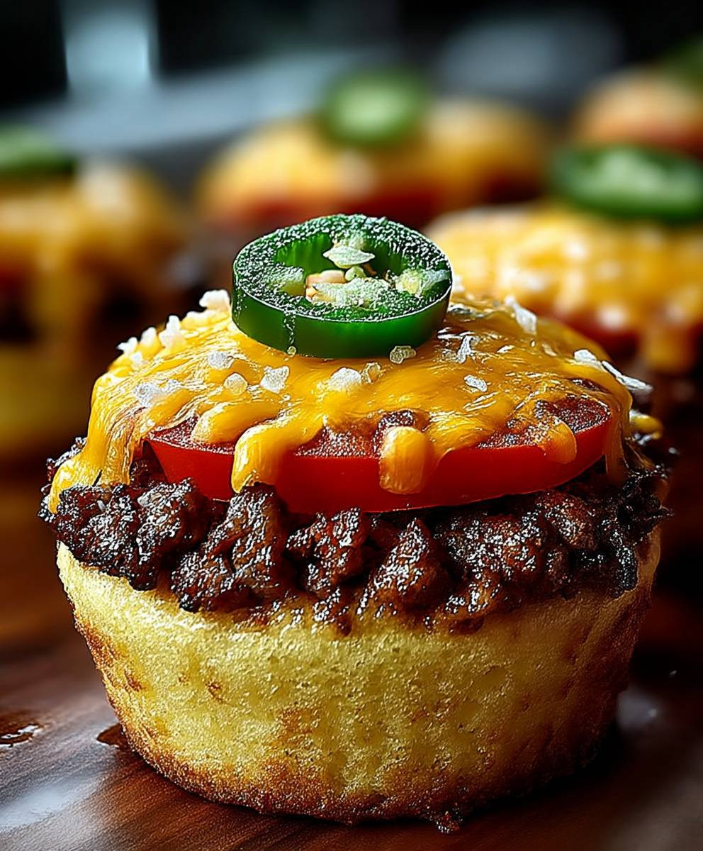 Cheeseburger Muffins backen