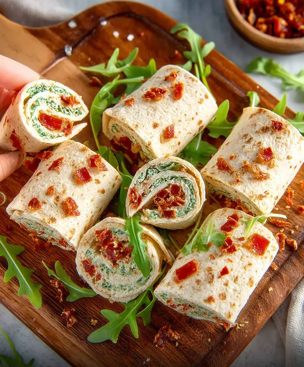 Vegetarische Wrap Röllchen Fingerfood