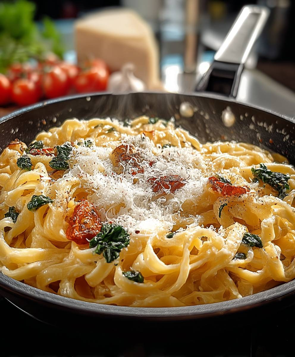 Knoblauch Käse Pasta