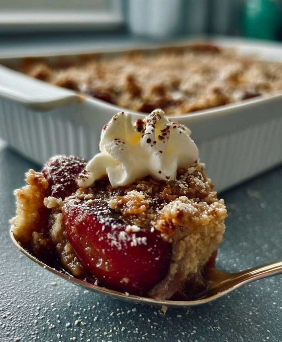 Zwetschgen Crumble backen