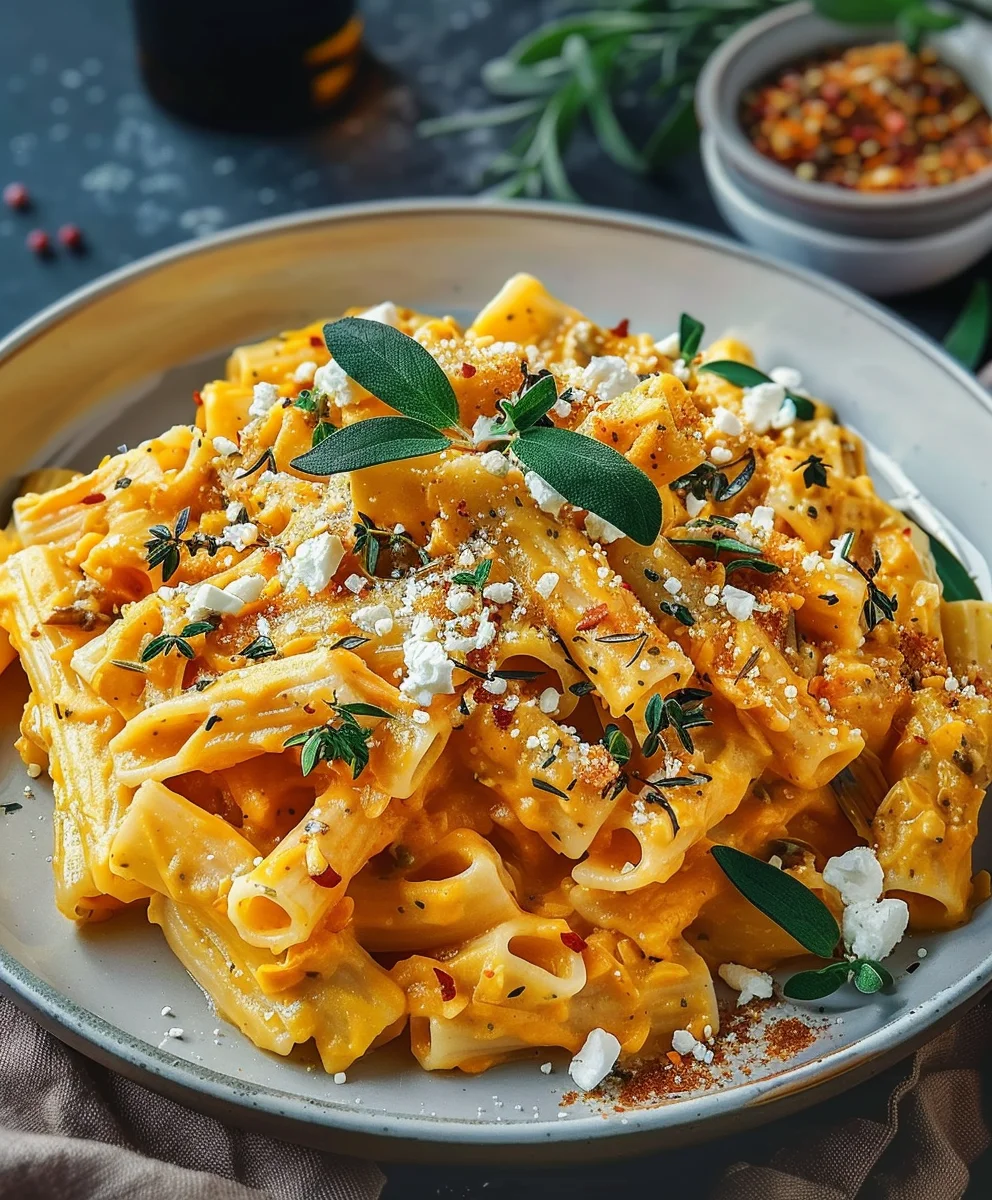 Kürbis Feta Pasta: Das einfache & köstliche Herbst-Rezept!