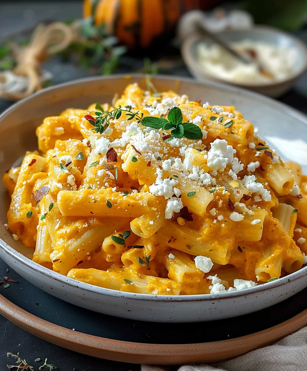 Kürbis Feta Pasta: Das einfache & köstliche Herbst-Rezept!