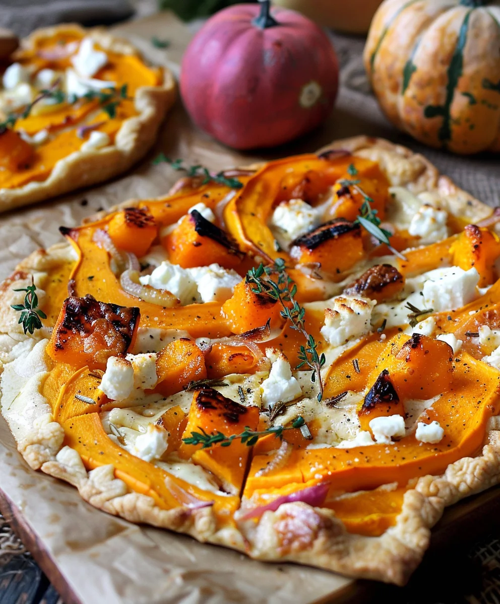 Kürbis Flammkuchen mit Feta – Knusprig, würzig, einfach lecker!