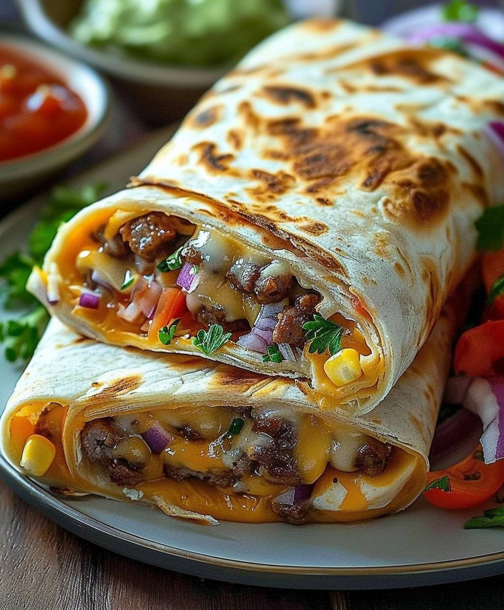 Cheeseburger Wraps Familie