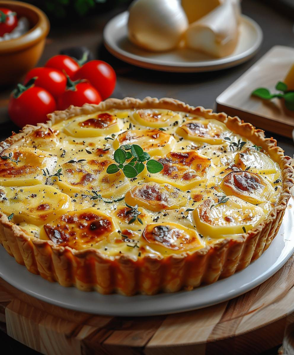 Kartoffel Quiche mit Kartoffelteig