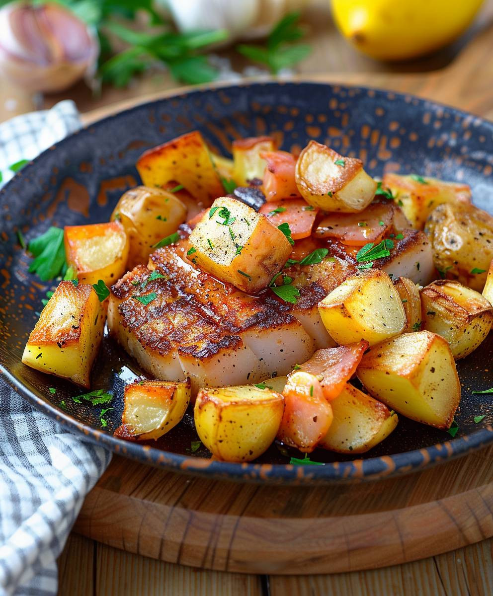 Kartoffel Leberkäse Pfanne