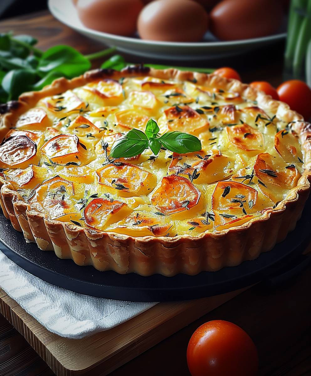 Kartoffel Quiche mit Kartoffelteig
