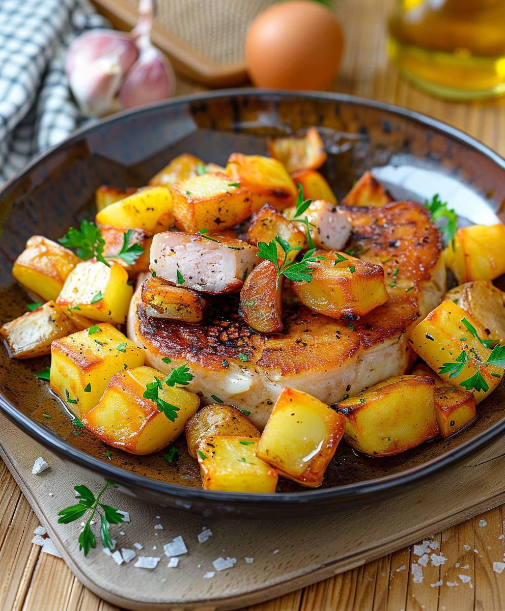 Kartoffel Leberkäse Pfanne