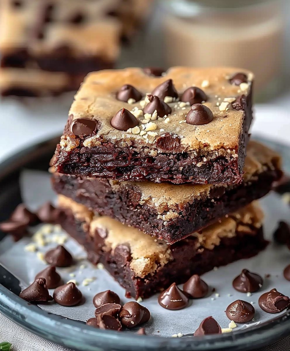 Vegan Brookies Double Layer