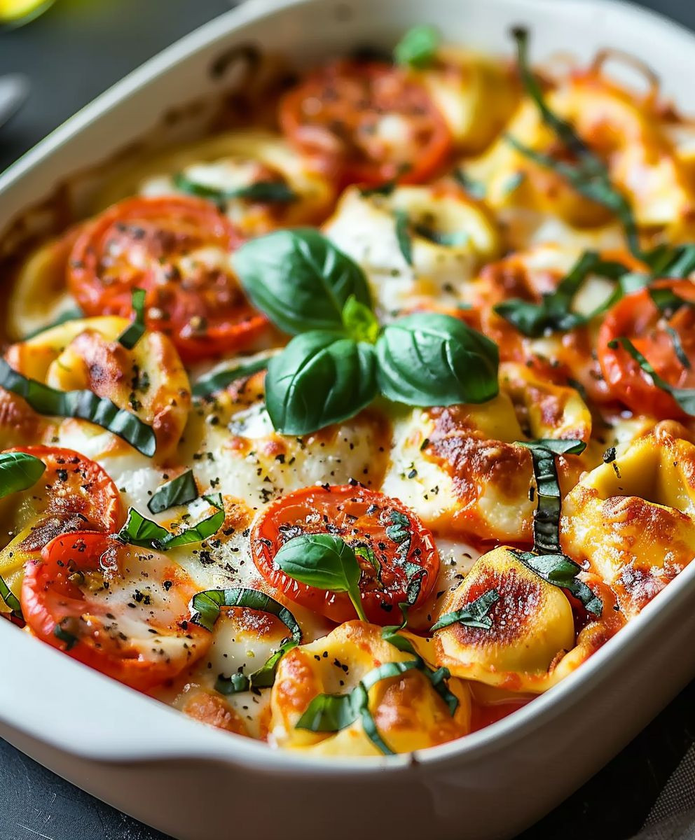 Tortellini Auflauf Tomaten Mozzarella