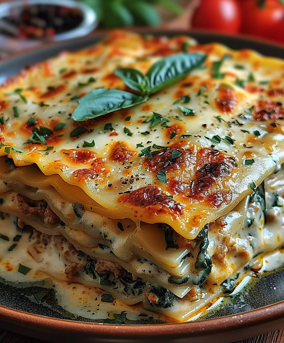 Spinat Pilz Lasagne Familie