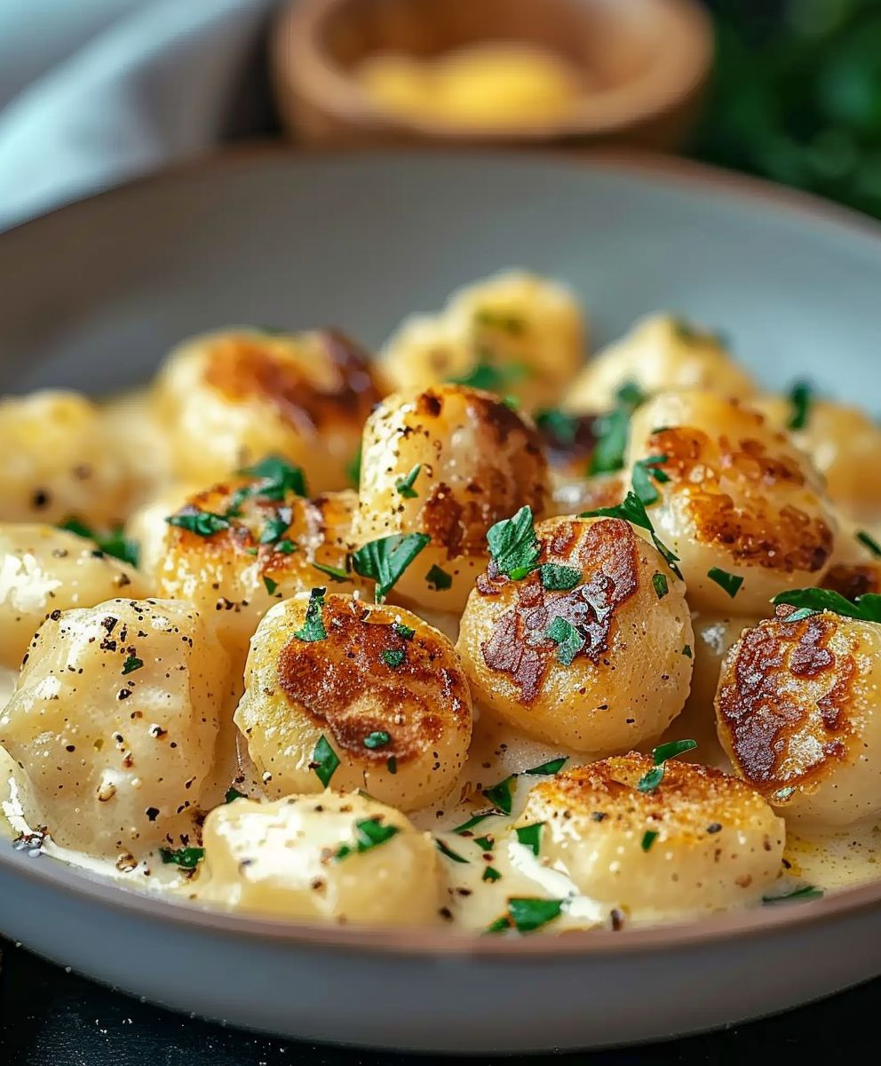Asiago Hühnchen mit Gnocchi