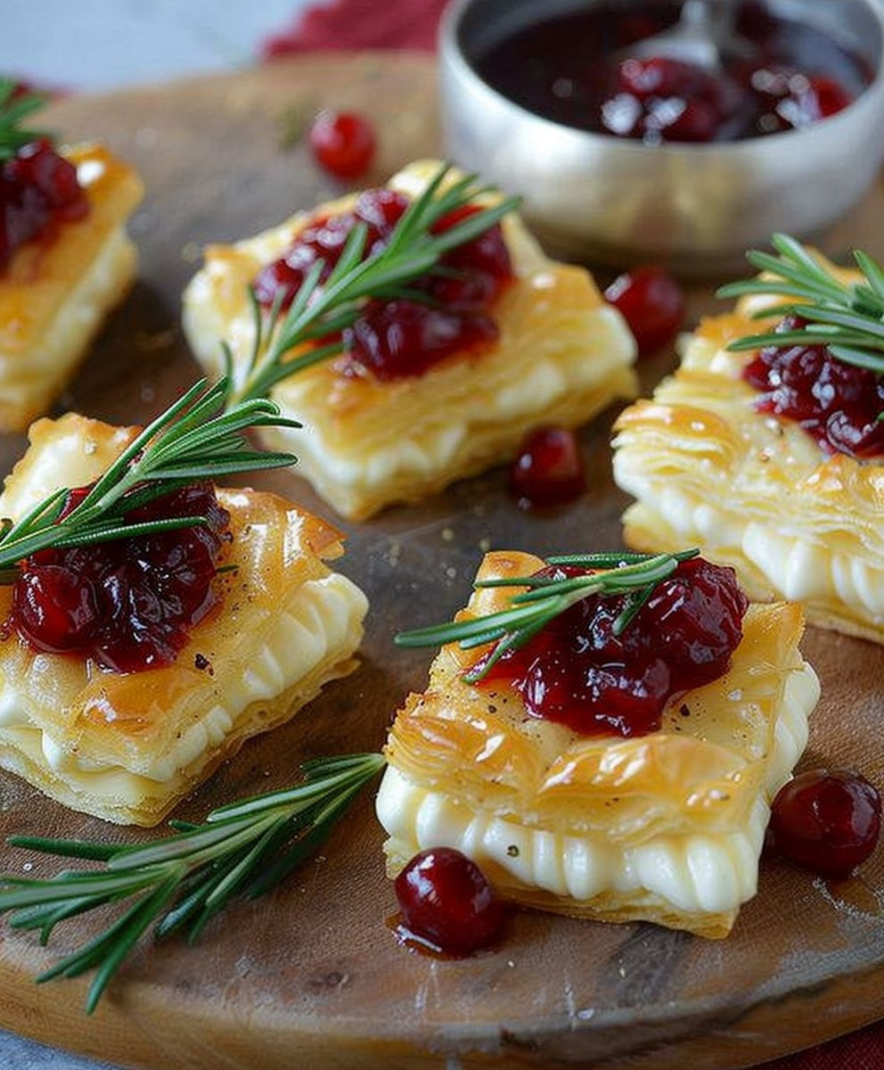 Camembert Blätterteig Häppchen