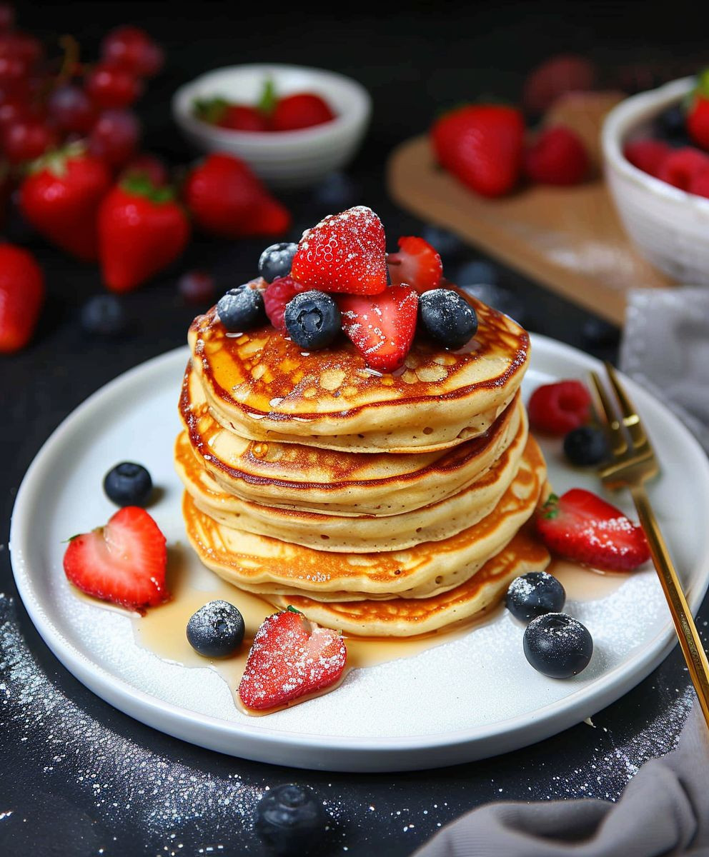 Joghurt Pancakes mit Beeren