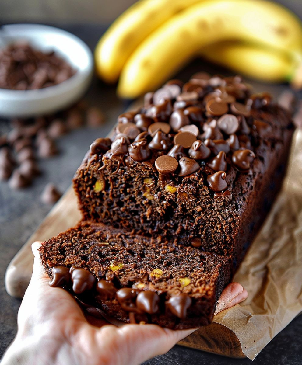 Veganes Schoko Bananenbrot