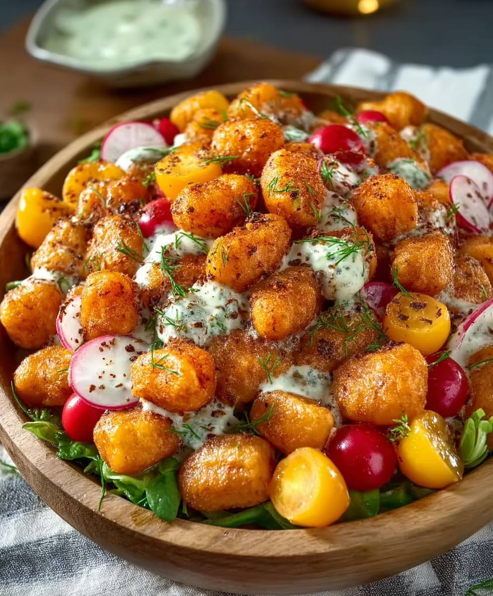 Knuspriger Gnocchi Salat