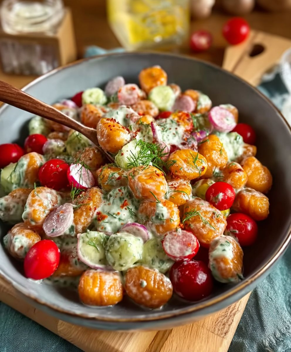 Knuspriger Gnocchi Salat