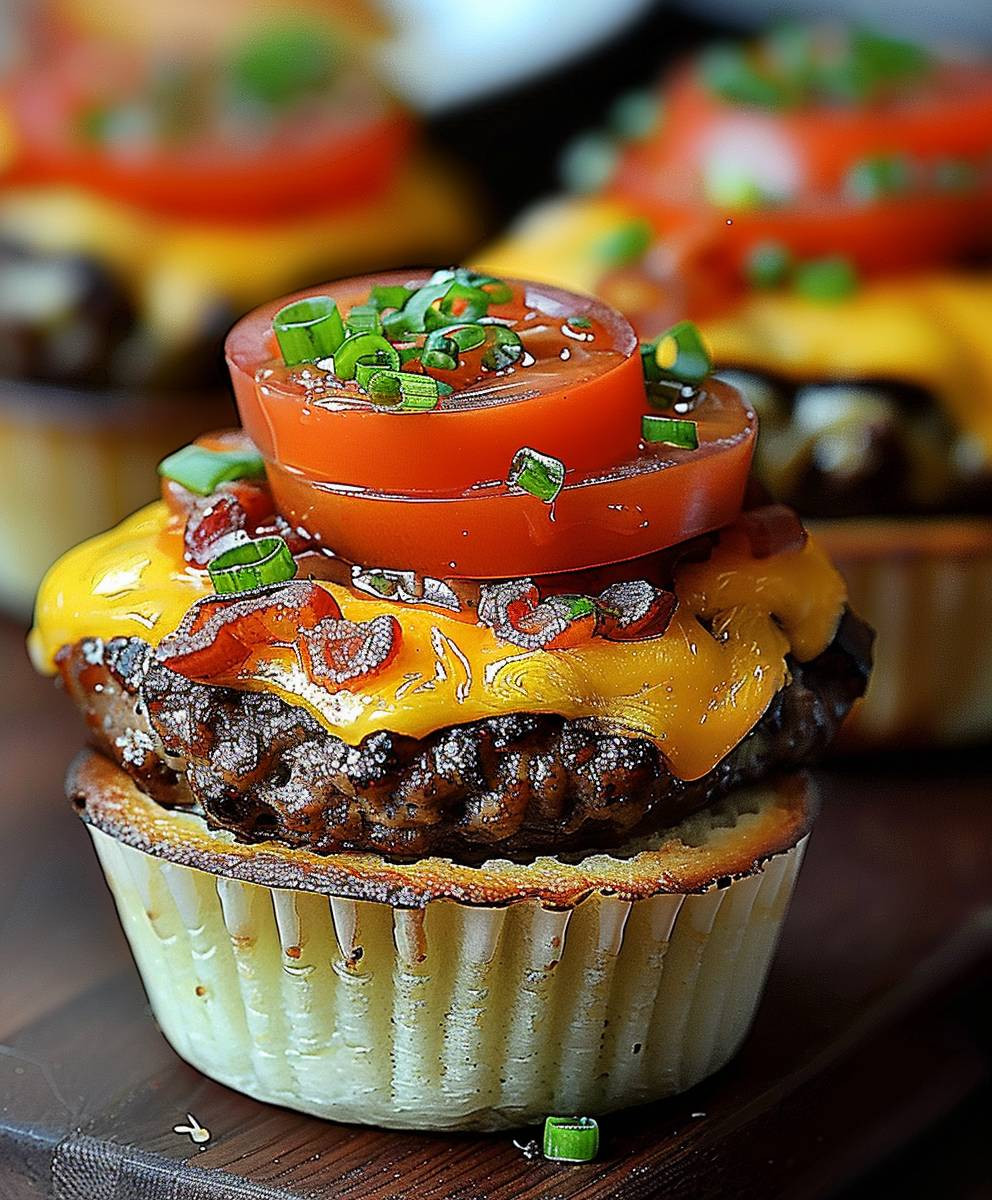 Cheeseburger Muffins backen