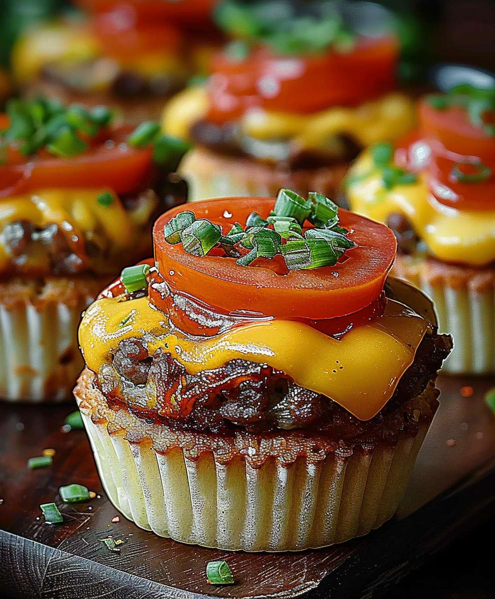 Cheeseburger Muffins backen