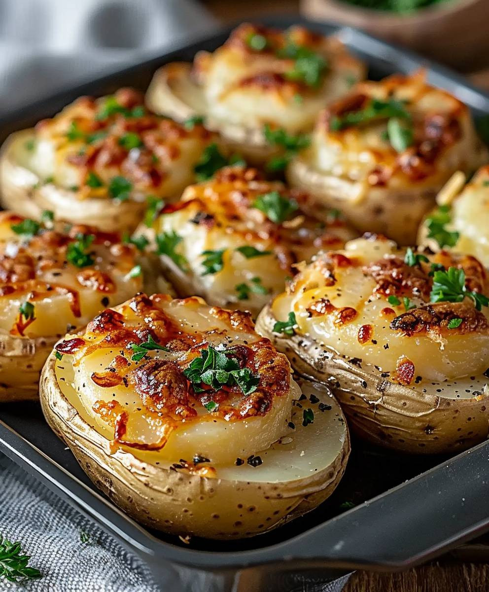 Gefüllte Kartoffeln Flammkuchen Art