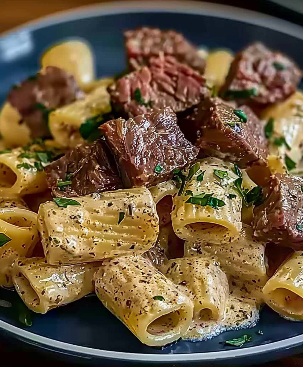 Parmesan Rindfleisch Rigatoni