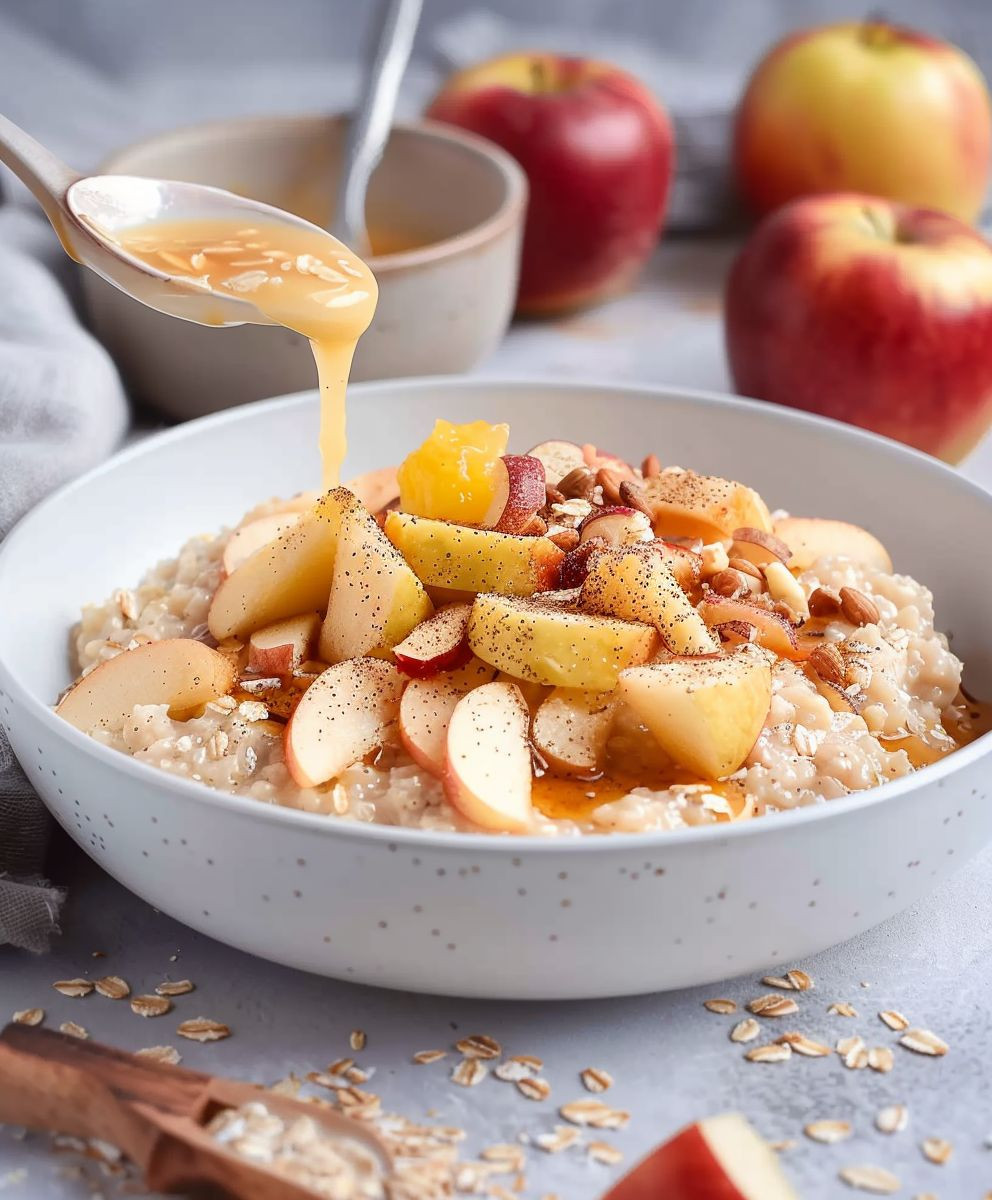 Apfel Zimt Porridge Frühstück