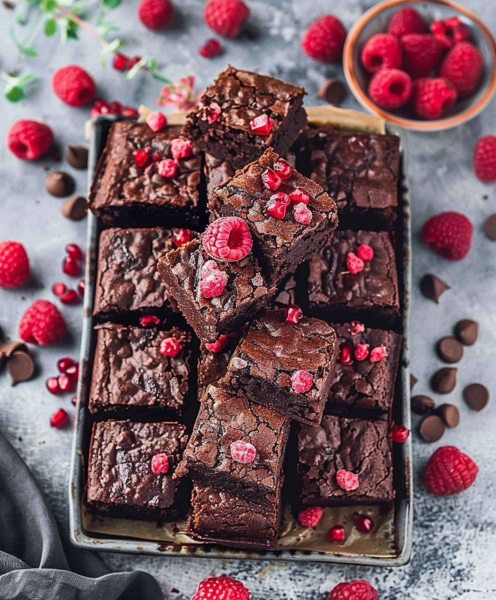 Vegane Himbeer Brownies