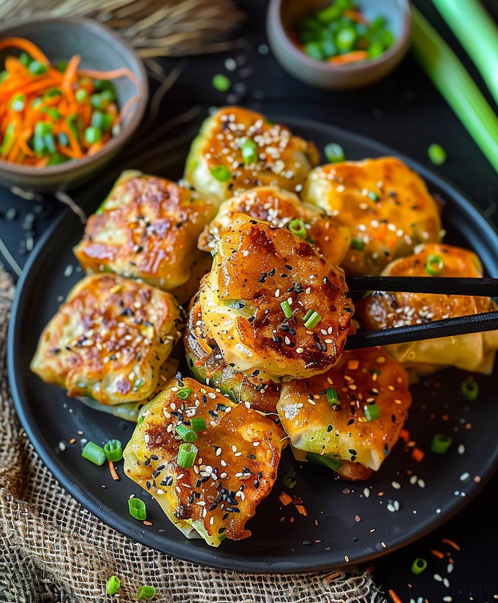 Vegane Gemüsetaschen knusprig backen