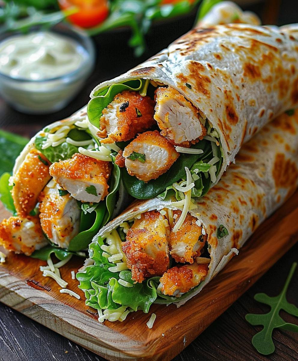Crispy Chicken Caesar Wrap