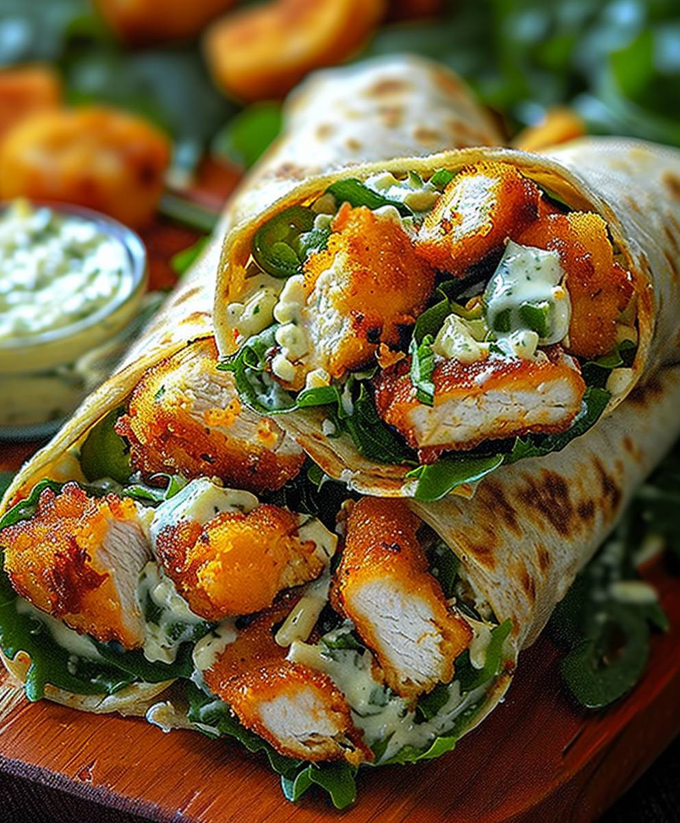 Crispy Chicken Caesar Wrap