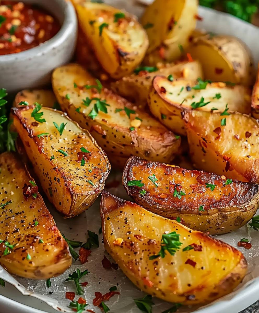 Airfryer Kartoffelspalten knusprig