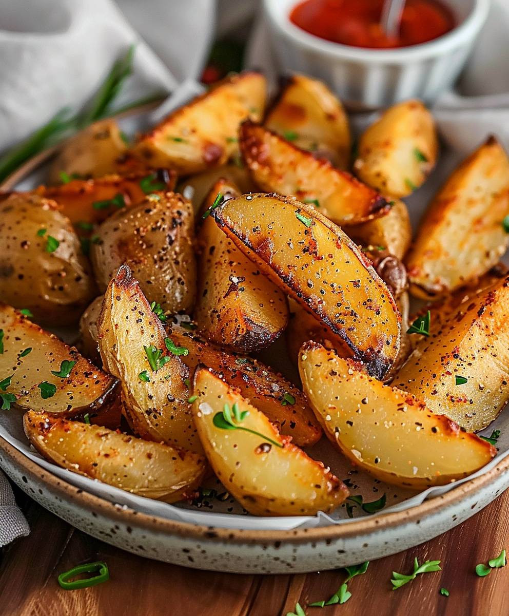 Airfryer Kartoffelspalten knusprig