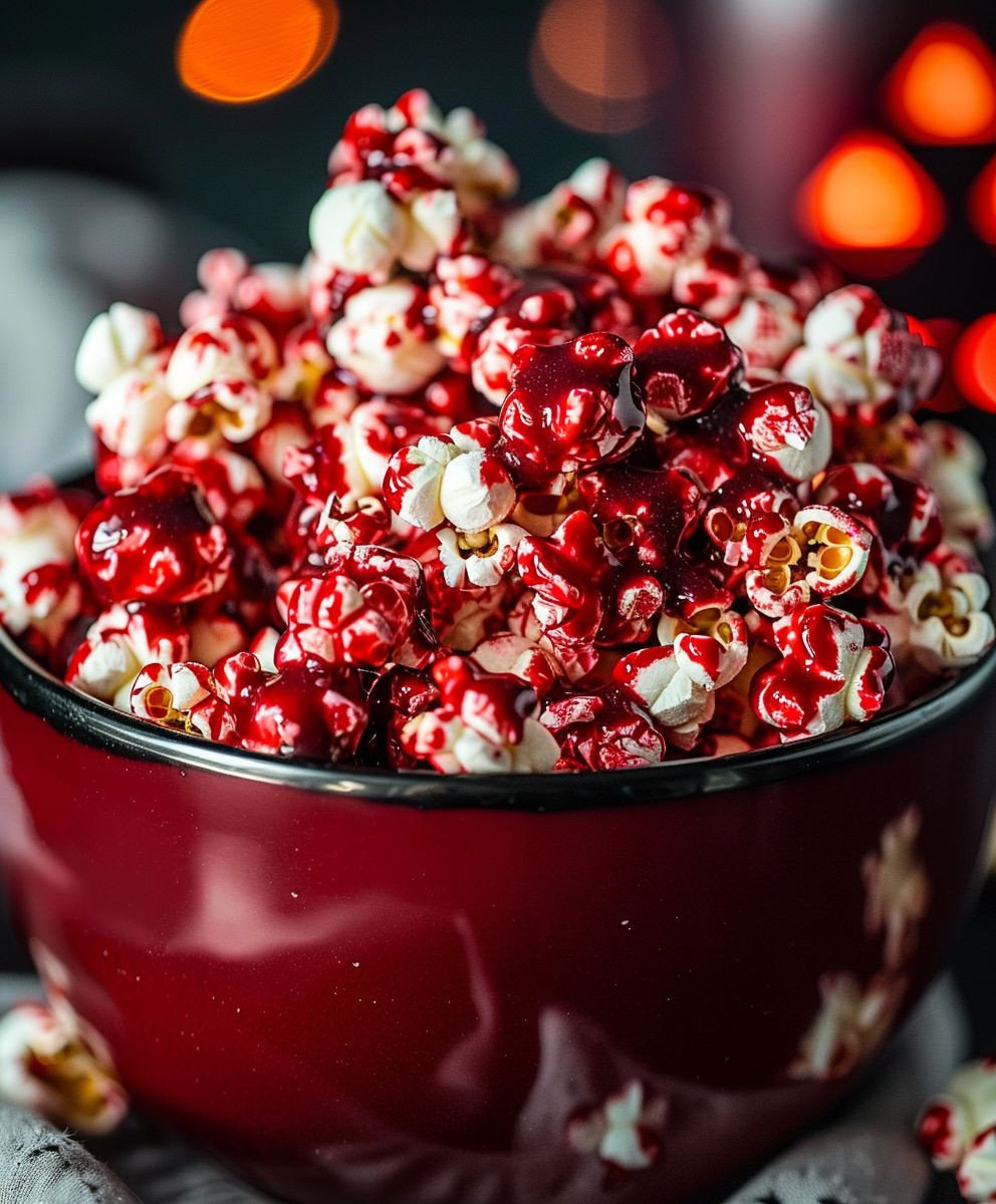 Halloween Rotes Samt Popcorn